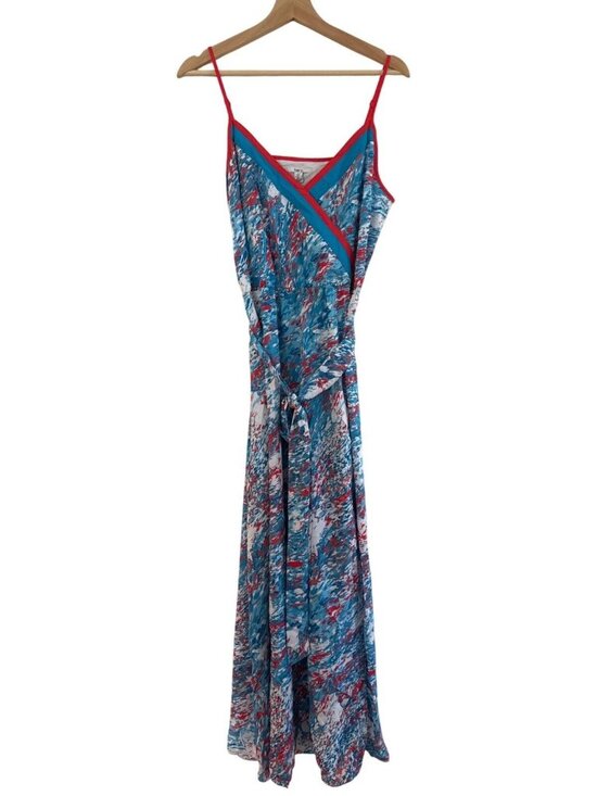Bar III Dresses & Skirts - Bar III Womens Wrap Maxi Dress Size L Multicolor Polyester Lining Adjustable Str